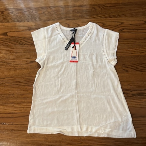 Buffalo v.neck top white size:M - Picture 5 of 7
